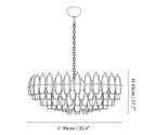 Murano Rhombus Amber Glass Chandelier