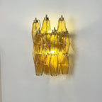Murano Rhombus Amber Glass Wall Lamp