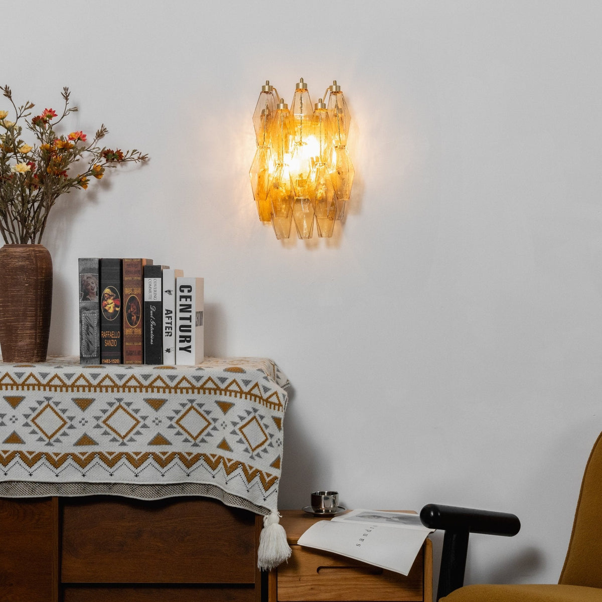 Murano Rhombus Glass Wall Lamp