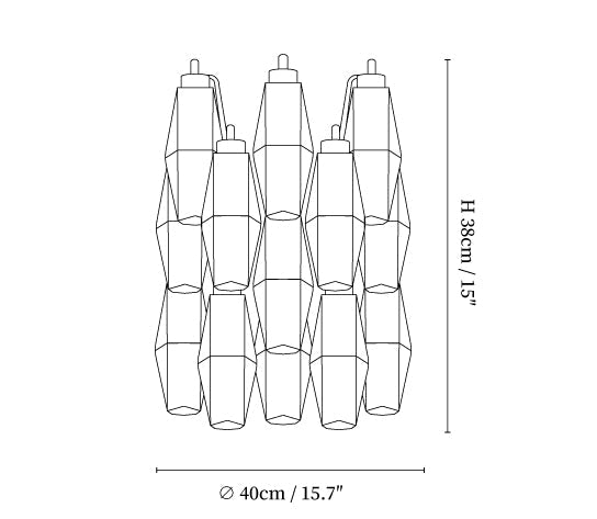 Rhombus Glass Wall Lamp