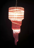 Spiral Prism Glass Chandelier