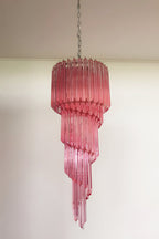 Spiral Prism Glass Chandelier