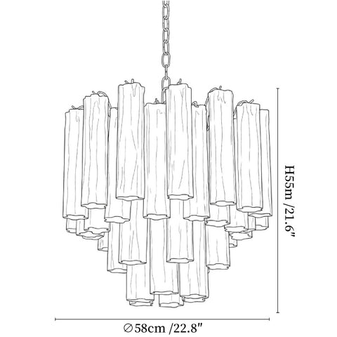 Glass Tubes Chandelier