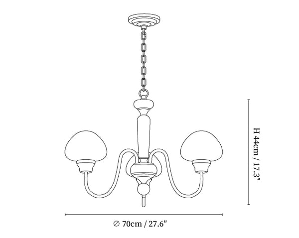 Mushroom Cap Chandelier