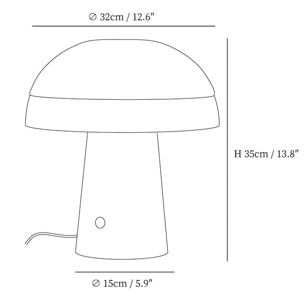 Mushroom Cloud Alabaster Table Lamp