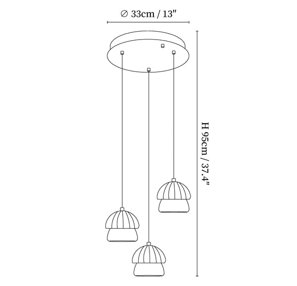 Mushroom Cluster Chandelier