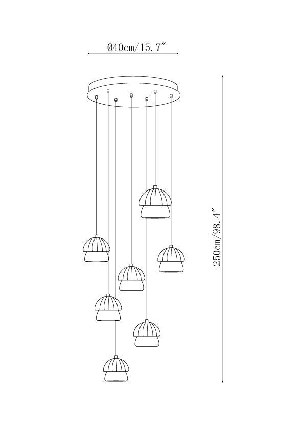 Mushroom Cluster Chandelier
