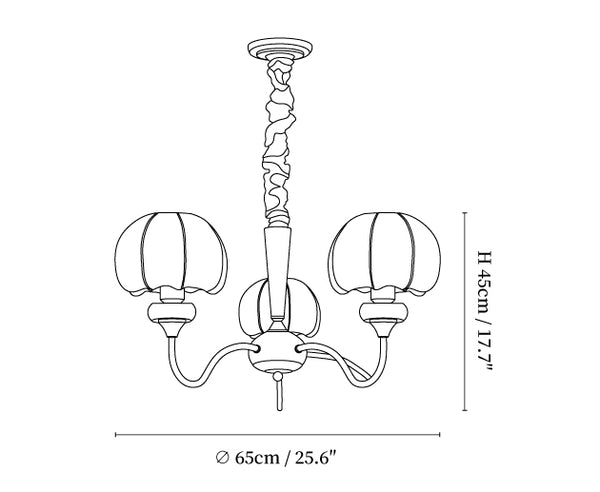 Mushroom Fabric Chandelier