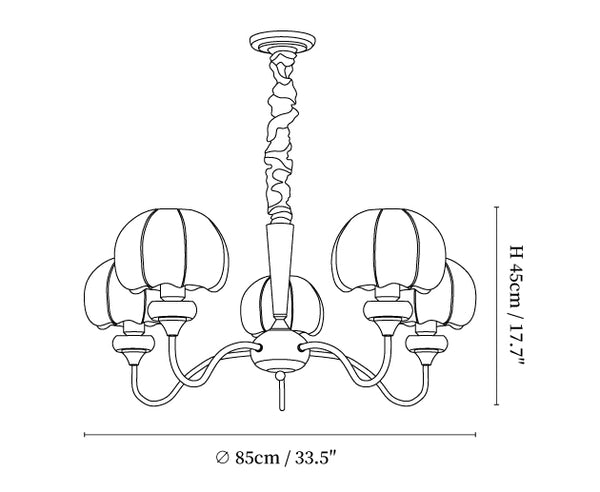 Mushroom Fabric Chandelier