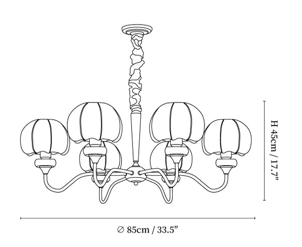 Mushroom Fabric Chandelier
