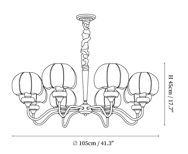 Mushroom Fabric Chandelier