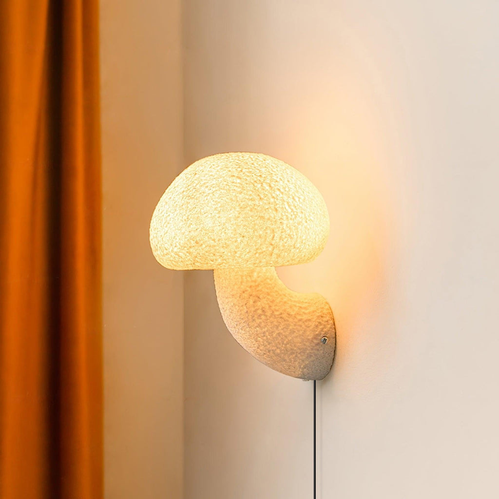 Mushroom Resin Plug - in Wall Lamp