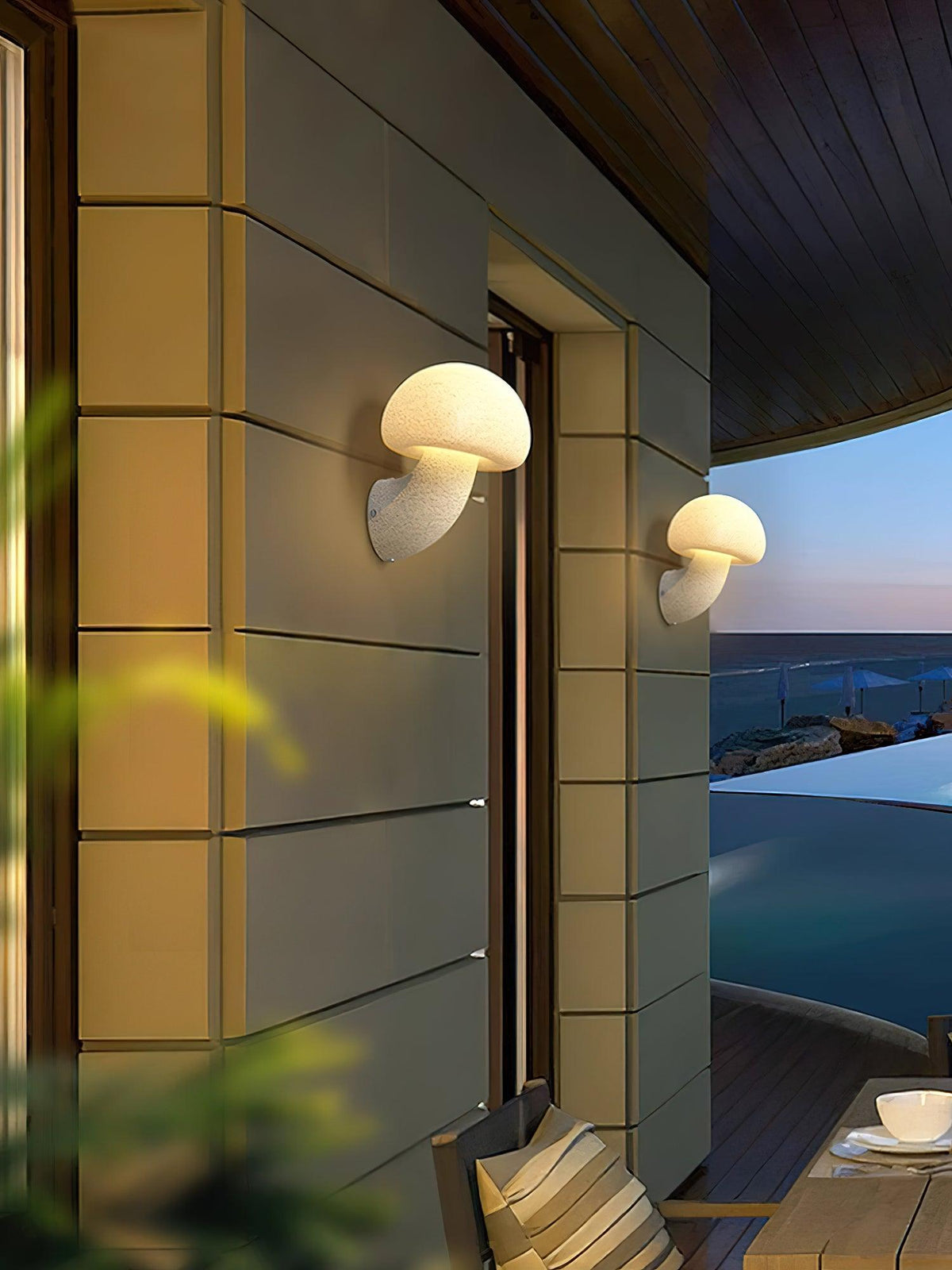 Mushroom Resin Plug - in Wall Lamp