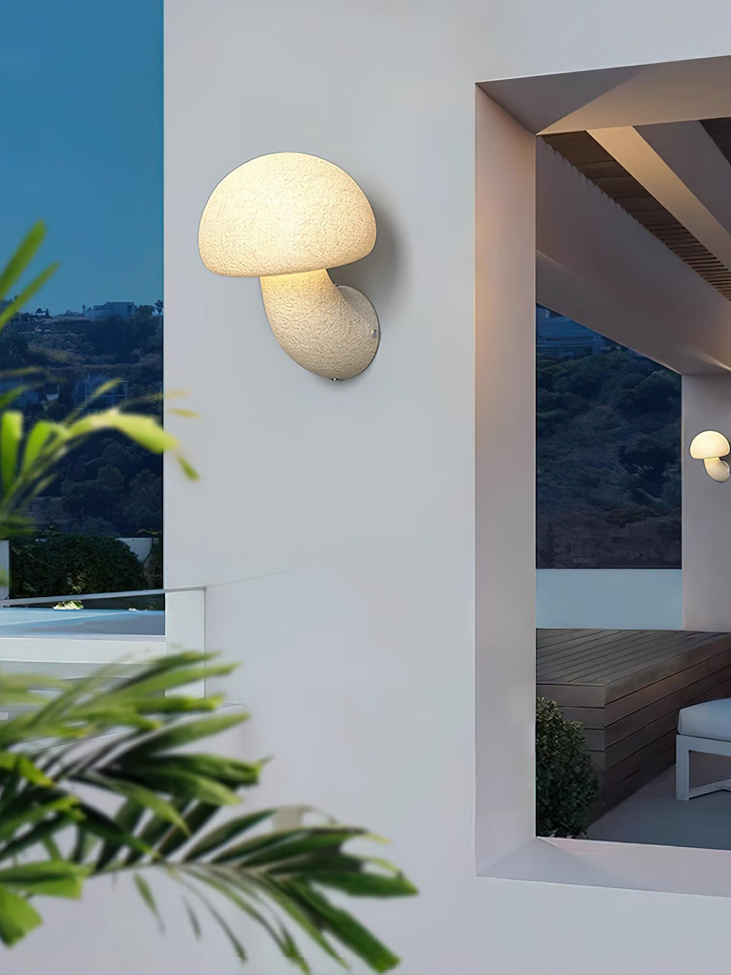 Mushroom Resin Plug - in Wall Lamp