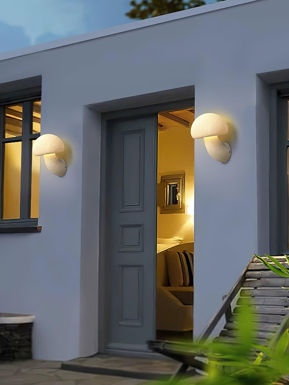 Mushroom Resin Plug - in Wall Lamp