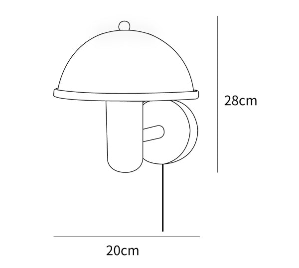 Mushroom Wood Wall Lamp
