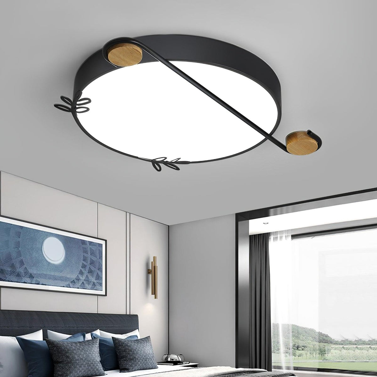 Musical Note Round Ceiling Lamp