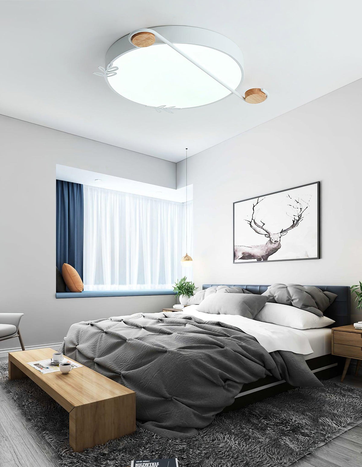 Musical Note Round Ceiling Lamp