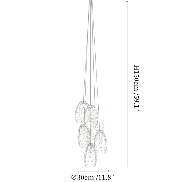 Mussels Cluster Chandelier
