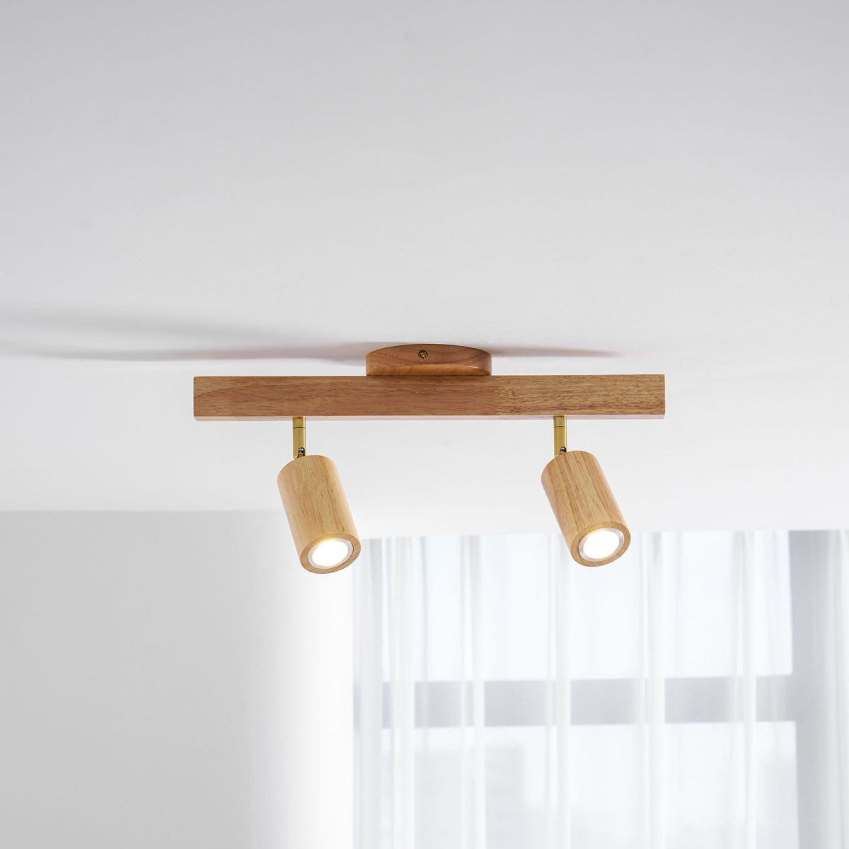 Natural Wood Beam Spotlight Light