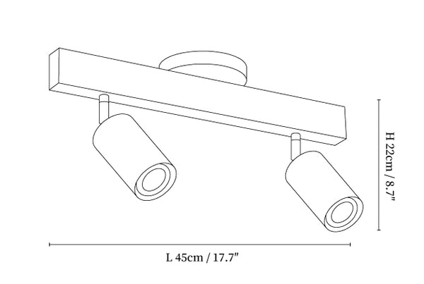Natural Wood Beam Spotlight Light