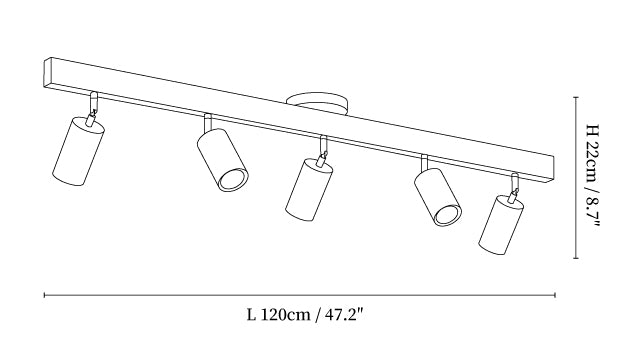 Natural Wood Beam Spotlight Light