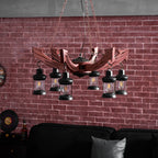 Nautical Industrial Style Wooden Chandelier