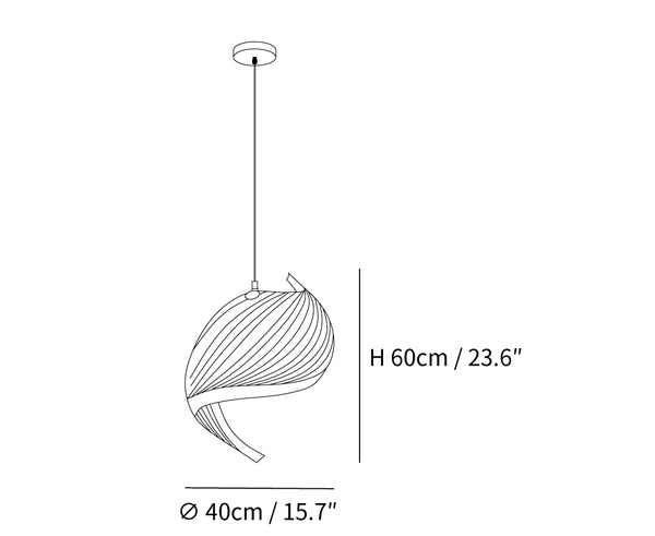 Nautilus Shell Pendant Light