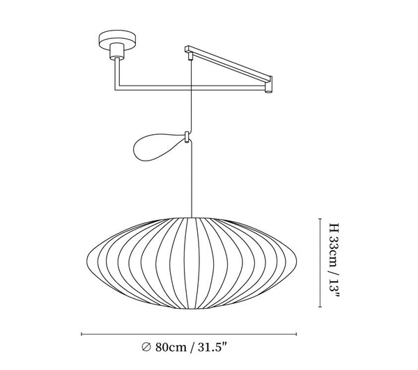 Bubble Swing Arm Pendant Lamp