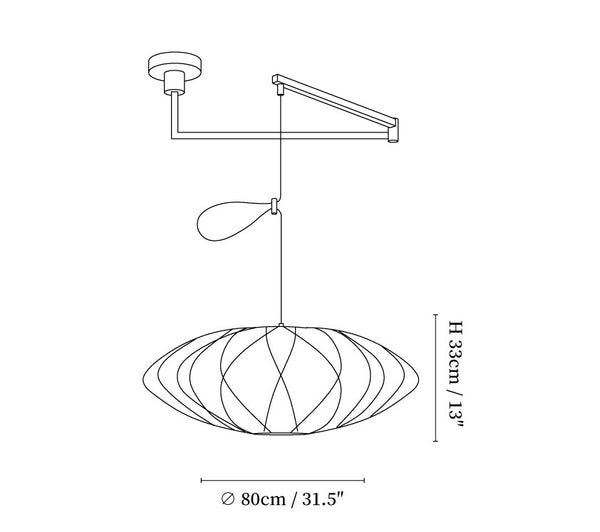 Bubble Swing Arm Pendant Lamp