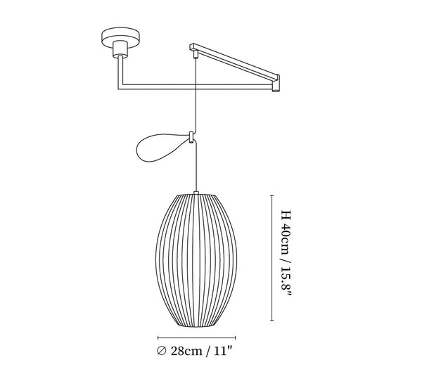 Bubble Swing Arm Pendant Lamp