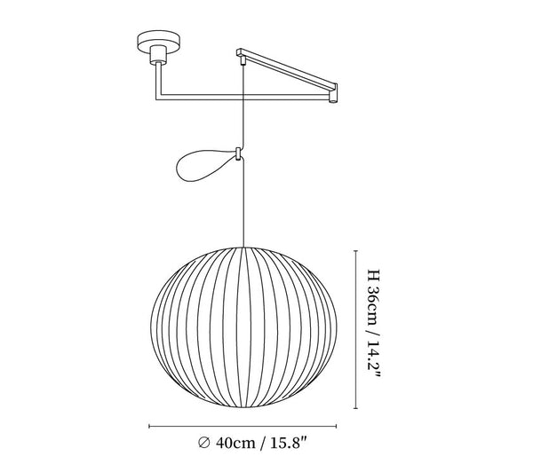 Bubble Swing Arm Pendant Lamp