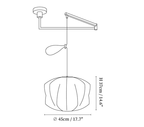 Bubble Swing Arm Pendant Lamp