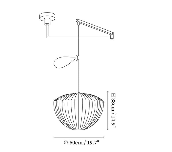 Bubble Swing Arm Pendant Lamp
