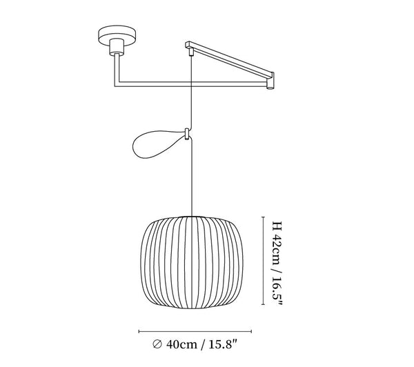 Bubble Swing Arm Pendant Lamp