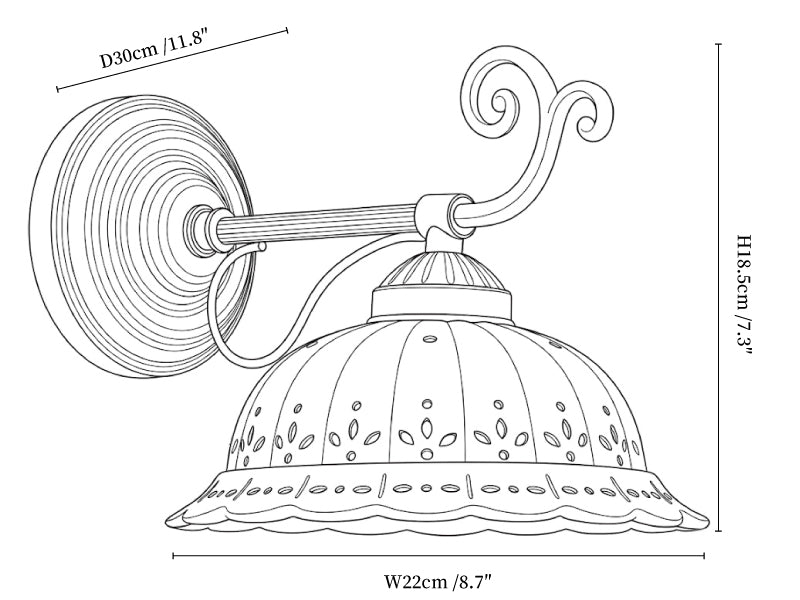 Nerina Pierced Ceramic Wall Sconce