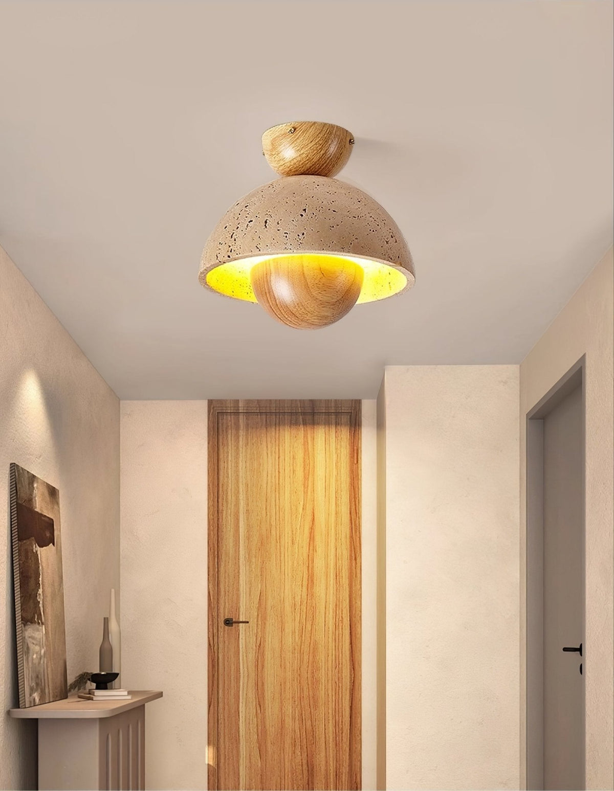 Nerio Travertine Ceiling Light