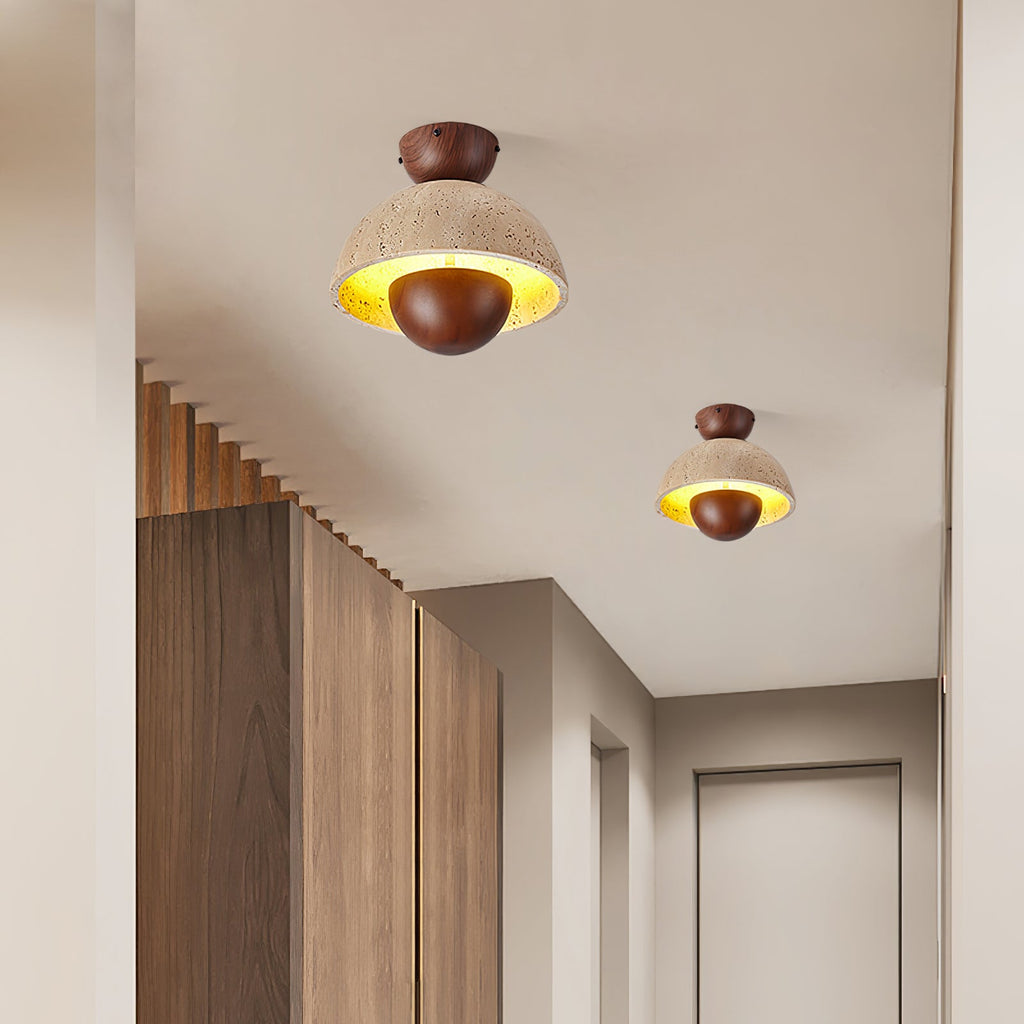 Nerio Travertine Ceiling Light