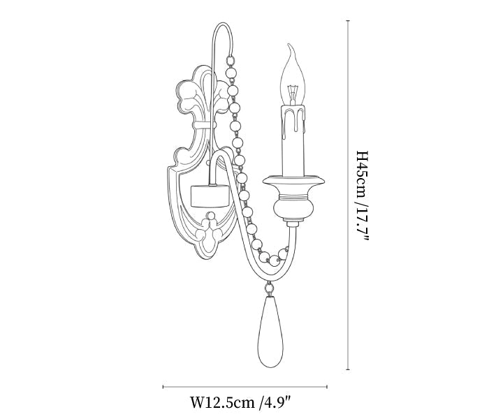 Newel Turned Wood Candle Sconce
