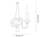 Newel Turned Wood Candle Sconce