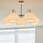 Nickel Glass Persimmon Chandelier