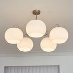 Nickel Glass Persimmon Chandelier