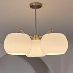 Nickel Glass Persimmon Chandelier