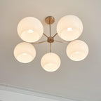 Nickel Glass Persimmon Chandelier