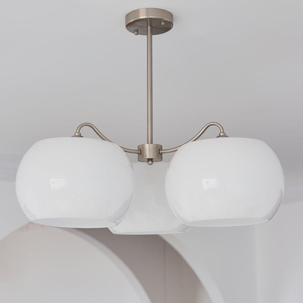 Nickel Glass Persimmon Chandelier