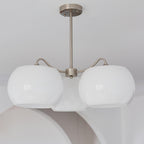 Nickel Glass Persimmon Chandelier
