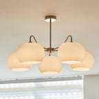 Nickel Glass Persimmon Chandelier