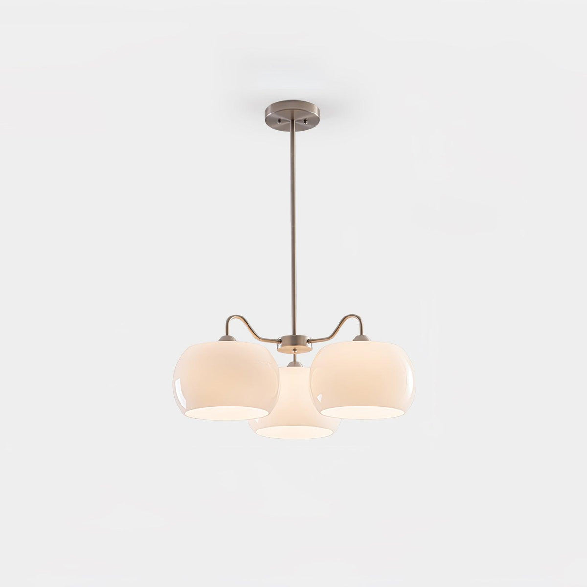 Nickel Glass Persimmon Chandelier
