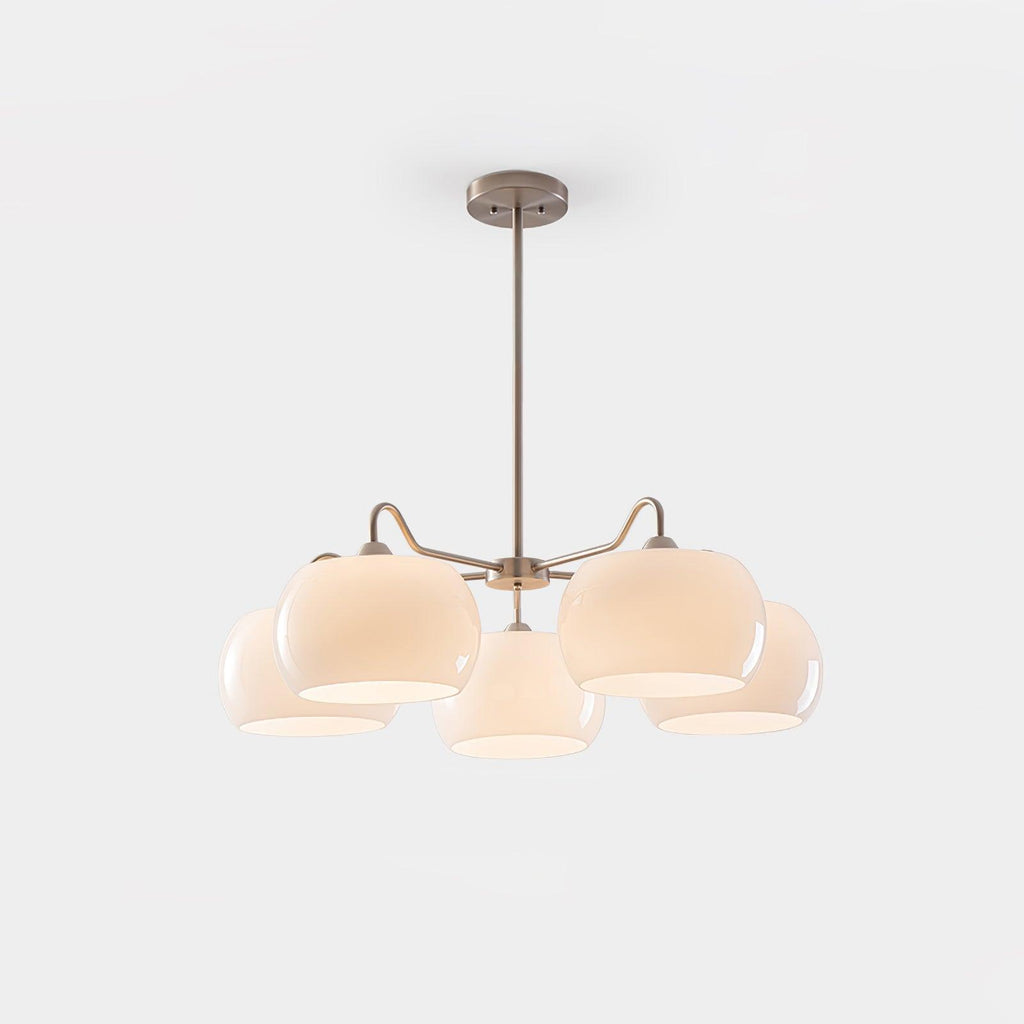 Nickel Glass Persimmon Chandelier