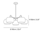 Nickel Persimmon Chandelier